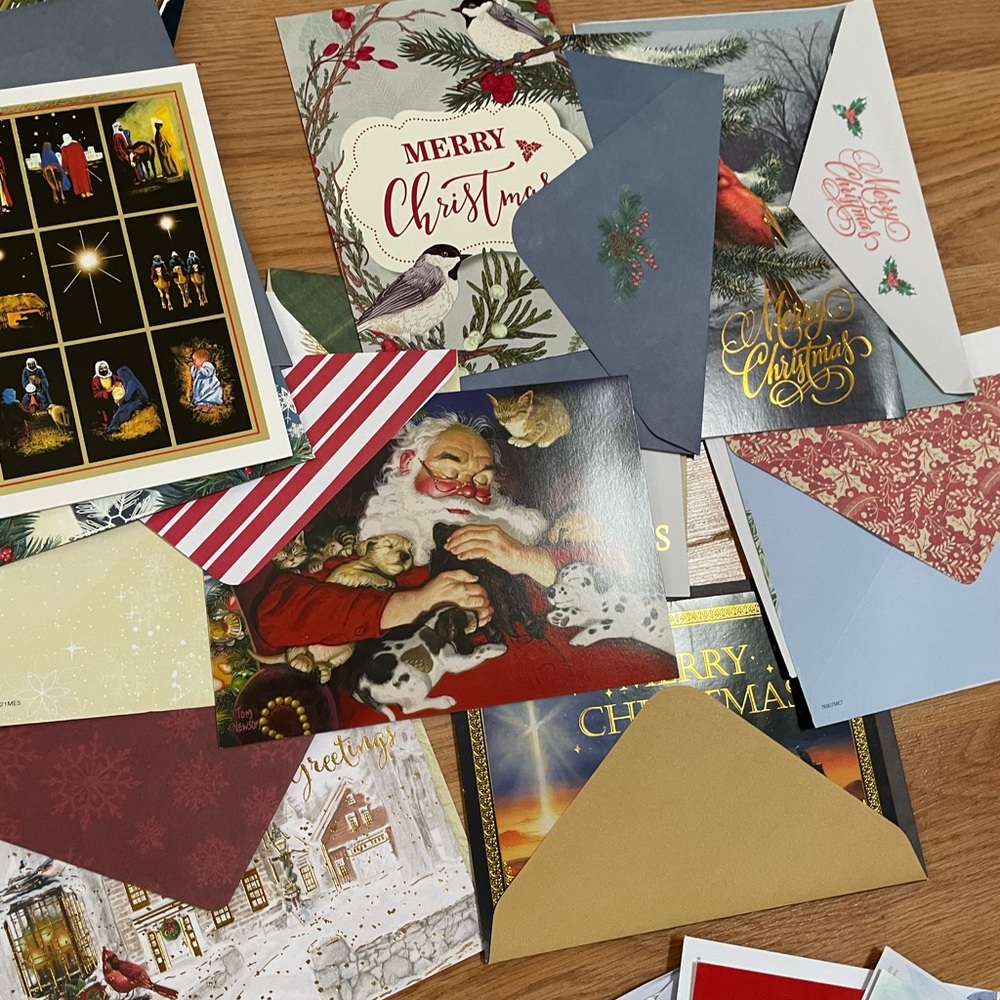 Bundle Assorted Christmas Greeting Cards with Envelopes